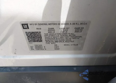 2018 GMC Terrain Sle from USA, damaged, VIN 3GKALMEV0JL412757